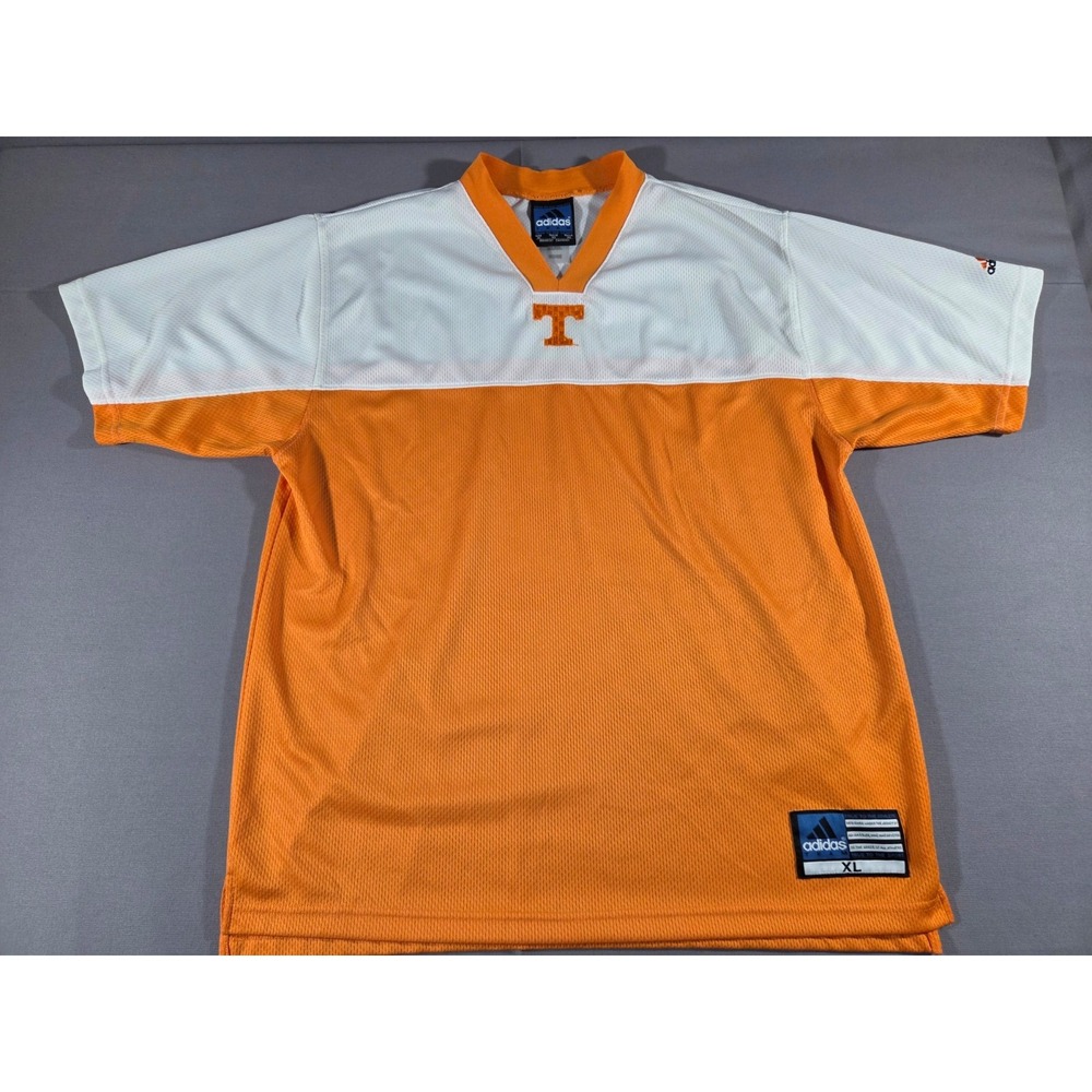 Vintage Adidas Shirt Mens Extra Large Orange White Tennessee Volunteers Jersey